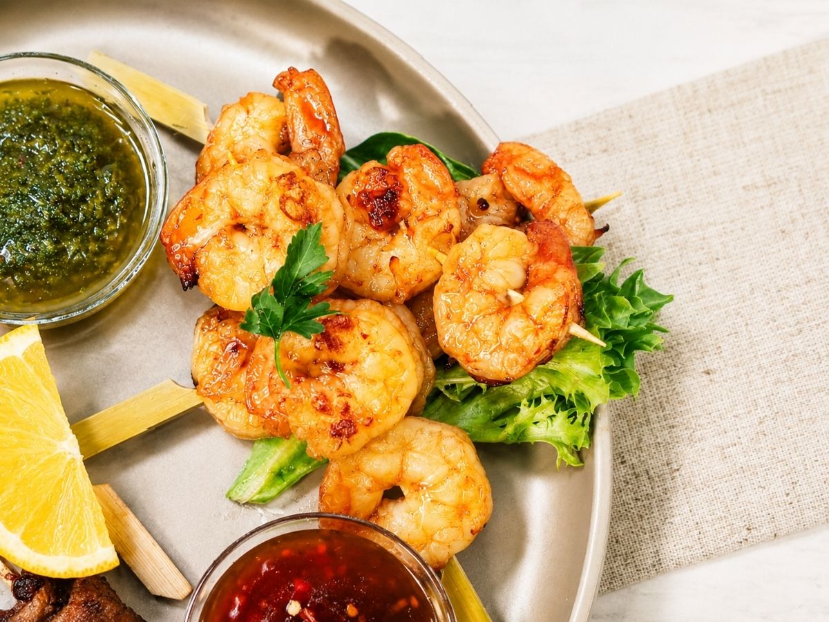 Sweet Asian Chili Shrimp Skewers