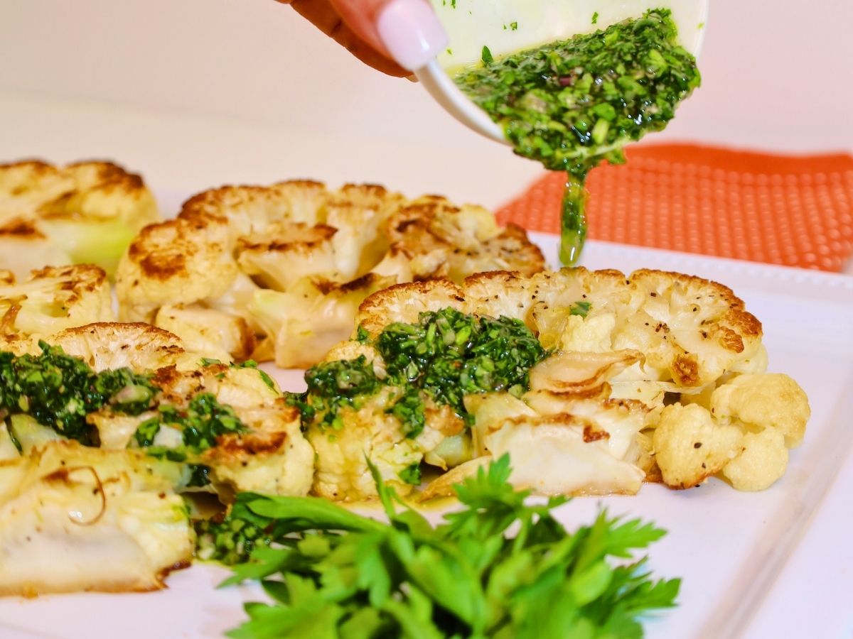 Roasted Cauliflower Steak with Chimichurri